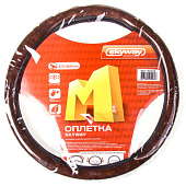 Оплетка SKYWAY Wood-4 M Коричневая экокожа Оплетка SKYWAY Wood-4 M Коричневая экокожа