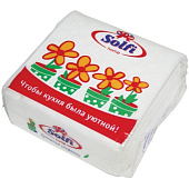 Салфетки бумажные Solfi 1слой 24х24 белые 50 штук Омск