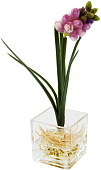 Искусственный цветок в вазе Гиацинт, 10х10х22,5 см, розовый Искусственный цветок в вазе Гиацинт, 10х10х22,5 см, розовый
