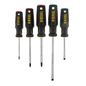  Набор отверток, двухкомп. рукоятка, 5предм., Denzel 