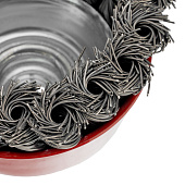 Щетка "чашка" для УШМ 75 мм, М14 круч. пров. 0.5 мм Matrix Щетка "чашка" для УШМ 75 мм, М14 круч. пров. 0.5 мм Matrix