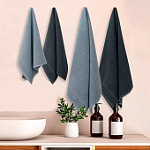  Комплект полотенец УЗБ Букле м7743_11 50х80х2 + 70х130х2 сер 