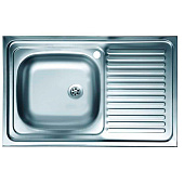  Мойка накладная 80х50см 0,4мм матовая ЛЕВАЯ V-402 L 