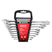  Набор ключей комбинированных 6-22мм, 9шт, сталь, матовый хром, Matrix 