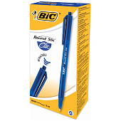  Ручка шариковая автоматическая BIC Round Stic Clic, синяя, корпус синий, 1мм, 926376 