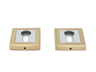 PALLADIUM Накладка на цилиндр CS ET SG/CP мат.золото/хром PALLADIUM Накладка на цилиндр CS ET SG/CP мат.золото/хром