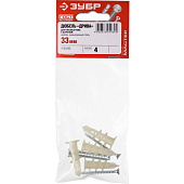 Дюбель для гипсокартона driva нейлон с саморезом, 4шт, ЗУБР Дюбель для гипсокартона driva нейлон с саморезом, 4шт, ЗУБР