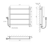Полотенцесушитель электрический лесенка 500х500 3/4" белый сталь 4 полки TEL05050-4 Termax Полотенцесушитель электрический лесенка 500х500 3/4" белый сталь 4 полки TEL05050-4 Termax