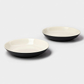 Набор тарелок фарфоровых Magistro Matt black 950 мл 23,5 см 2 шт 9925810 Набор тарелок фарфоровых Magistro Matt black 950 мл 23,5 см 2 шт 9925810