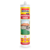Герметик унивесальный силиконовый черный Soudal 280мл.