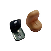  Уголок крепежный с накладкой малый, дуб 