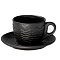  Чайная пара Magistro Black style,фарфор, чёрная 10630437 