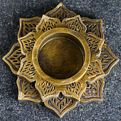  Подсвечник Восточный мотив, 10х2см, старое золото, 9396921 