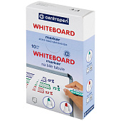  Маркер стираемый черный для белой доски CENTROPEN Dry-Wipe, 2,5 мм, 8559 