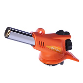 Горелка газовая с пьезорозжигом, свободное вращение, цанговыйзахват, широкое сопло, пластик, латунь 14х4х7см 116-026 Горелка газовая с пьезорозжигом, свободное вращение, цанговыйзахват, широкое сопло, пластик, латунь 14х4х7см 116-026