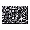  Салфетка (жаккард) 30х45 Этель Flowers black 6705301 