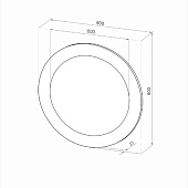  Зеркало в раме Zarina d80 белое Континент 