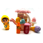 Игровой набор (передвижная тележка, кукла, аксессуары), 19х16 см, пакет, 8015-8 Игровой набор (передвижная тележка, кукла, аксессуары), 19х16 см, пакет, 8015-8