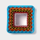 Набор форм для печенья «Квадрат», 5 шт, 8х8х3,5 см, МИКС 114628 Набор форм для печенья «Квадрат», 5 шт, 8х8х3,5 см, МИКС 114628