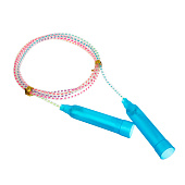  Скакалка радужная тм BY SPORT, 2,3 м, d4,3 мм, пластик, ПВХ, 3 цвета, 190-029 