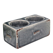 Подсвечник керамика на 2 свечи "Растительный узор" МИКС 5х12х8 см 7985102 Подсвечник керамика на 2 свечи "Растительный узор" МИКС 5х12х8 см 7985102