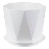 Кашпо "Призма" D175мм 2,6л Белый с/п (12) М3138 Кашпо "Призма" D175мм 2,6л Белый с/п (12) М3138
