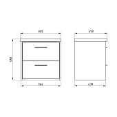  Тумба Монца 60 подвесная с раковиной Миранда/Como 60 ZM 