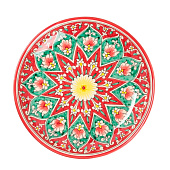 Ляган узбекский «Цветочный», d=25 см, красный 10402764 Ляган узбекский «Цветочный», d=25 см, красный 10402764