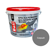  "DALI" краска резиновая для кровли, цоколя, фасада, серый - 12 кг 