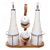 Набор для специй 4 предмета "White magic" полоски 312-0034 Набор для специй 4 предмета "White magic" полоски 312-0034