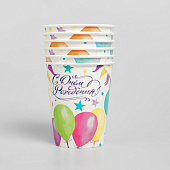 Набор бумажной посуды "С днём рождения Шары", 6 тарелок, 6 стаканов, 6 колпаков, 1 гирлянда 3877353 Набор бумажной посуды "С днём рождения Шары", 6 тарелок, 6 стаканов, 6 колпаков, 1 гирлянда 3877353