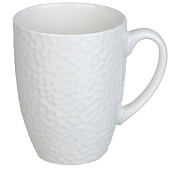  Кружка 350мл, фарфор, "Рельеф", белая 806-159 