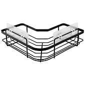 Полка угловая 1-ярусная графит 25х25х6.5см крепления самоклеющиеся 109748 Рыжий кот Полка угловая 1-ярусная графит 25х25х6.5см крепления самоклеющиеся 109748 Рыжий кот