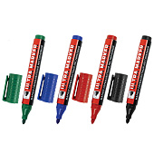 Набор маркеров перманентных 4цв BRAUBERG ULTRA MARKER, круглый наконечник 3,5мм, 152208 