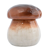  Емкость для хранения Autumn forest 14x16 см, 780 мл, молочно-коричневая, Гриб  ANLAF-XIAJIA-031224-2 