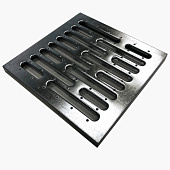 Решетка водоприемная Gidrolica Point штампованная стальная оцинкованная, кл. А15 285x285x21мм Решетка водоприемная Gidrolica Point штампованная стальная оцинкованная, кл. А15 285x285x21мм