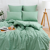 Простыня на резинке 140х200 Цвет Эмоций поплин, хлопок, шалфей, 1578 Простыня на резинке 140х200 Цвет Эмоций поплин, хлопок, шалфей, 1578