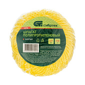  Шпагат полипропиленовый желтый 110 м  1200 текс Россия// СИБРТЕХ , 93978 