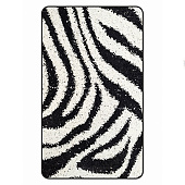 Коврик для ванной 60х100 Shaggy Zebra Black Bombini