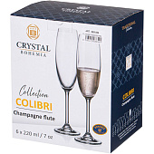 Набор бокалов для шампанского Crystal Bohemia Colibri 220мл (6шт) БСС0031 Набор бокалов для шампанского Crystal Bohemia Colibri 220мл (6шт) БСС0031