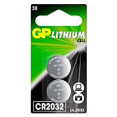  Батарейка литиевая CR2032, 2шт, GP 