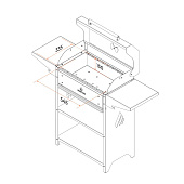  Мангал Family Optima BBQ FOB 2000, 2 мм, 133,2х44,1х111 см 10334557 