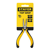 Тонкогубцы изогнутые TopGrip, STAYER 2218-3, 120мм