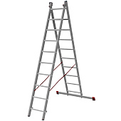 Лестница алюминиевая 2х10 ступеней, двухсекционная, макс. нагр. 150кг. Лестница алюминиевая 2х10 ступеней, двухсекционная, макс. нагр. 150кг.