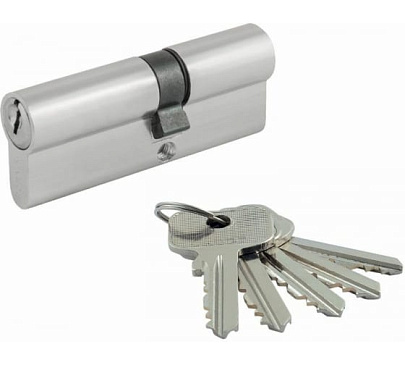  Цилиндр ключ/ключ  МЦ-ECO-STD Z-Л-80 (45-35) (хром) Нора-М 