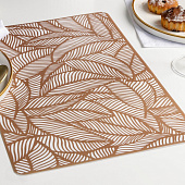  Салфетка сервировочная на стол «Листья», 43?28 см, цвет металлик коричневый 4686302 