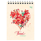 Блокнот А6 40л гребень блок клетка карт обл. Floral notebook Б6гр40 58703 Блокнот А6 40л гребень блок клетка карт обл. Floral notebook Б6гр40 58703