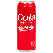 Напиток безалкогольный сильногазированный "Кола" Бочкари ("Cola" Bochkari), Алюминиевая банка 0,45 л