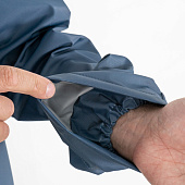  Дождевик двухслойный «EXTREME» на молнии (с резинками на рукавах), 120х72см, синий+серебро, 300 мк. Komfi   EXT124R 