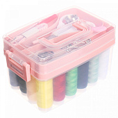 Швейный набор для рукоделия в боксе "Favorite Hous ", пудровый, 29 предметов, 8х13 см, 333-804 Швейный набор для рукоделия в боксе "Favorite Hous ", пудровый, 29 предметов, 8х13 см, 333-804